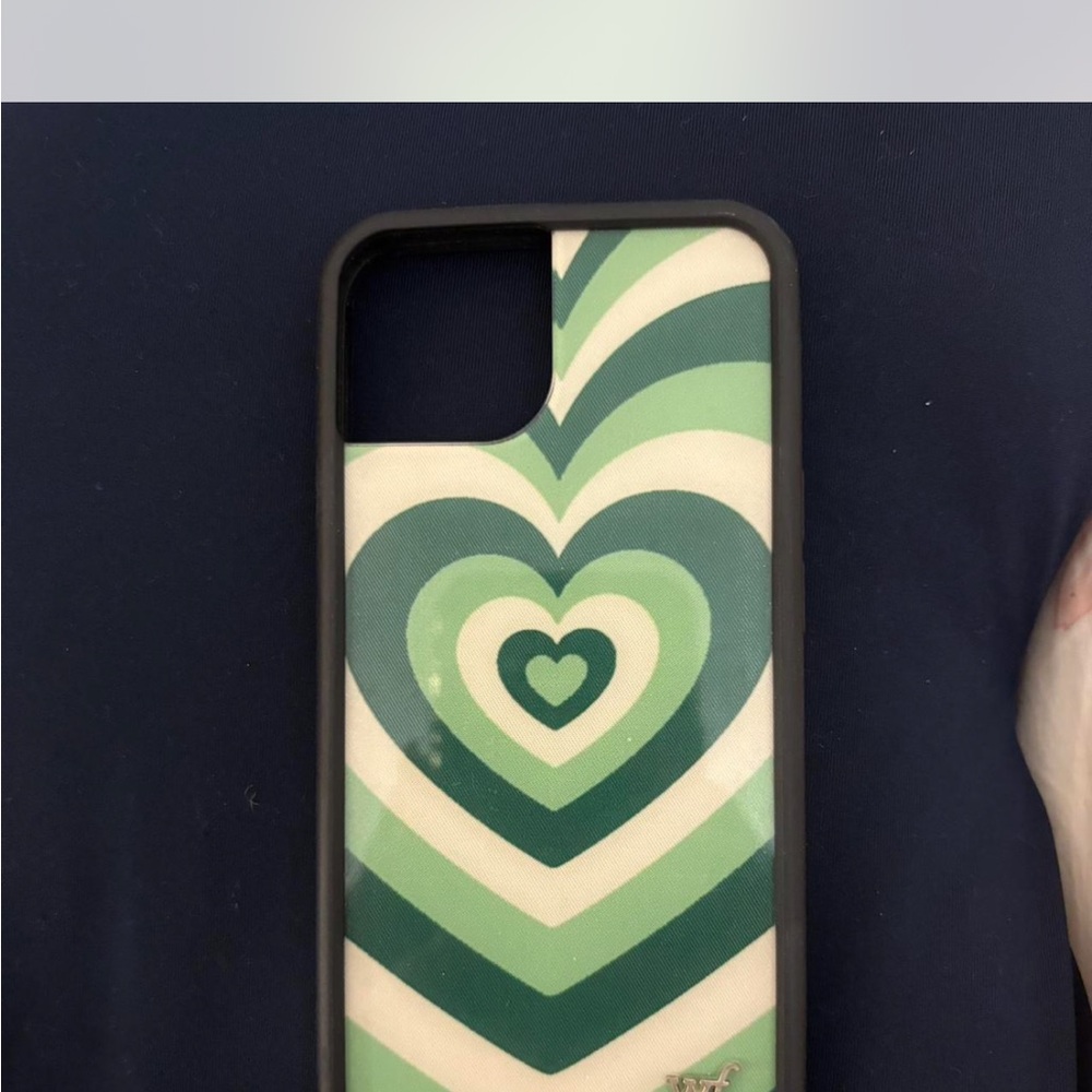 Green Heart Pattern Phone Case